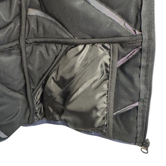 Blanc Noir Mesh Inset Reflective Midnight Blue Puffer Vest - Picture 6 of 7